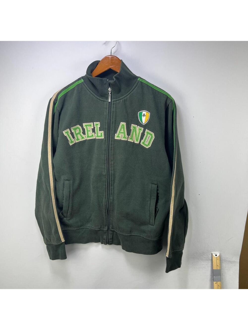 Vintage Ireland Full Zip Track Jacket Sweatshirt Large